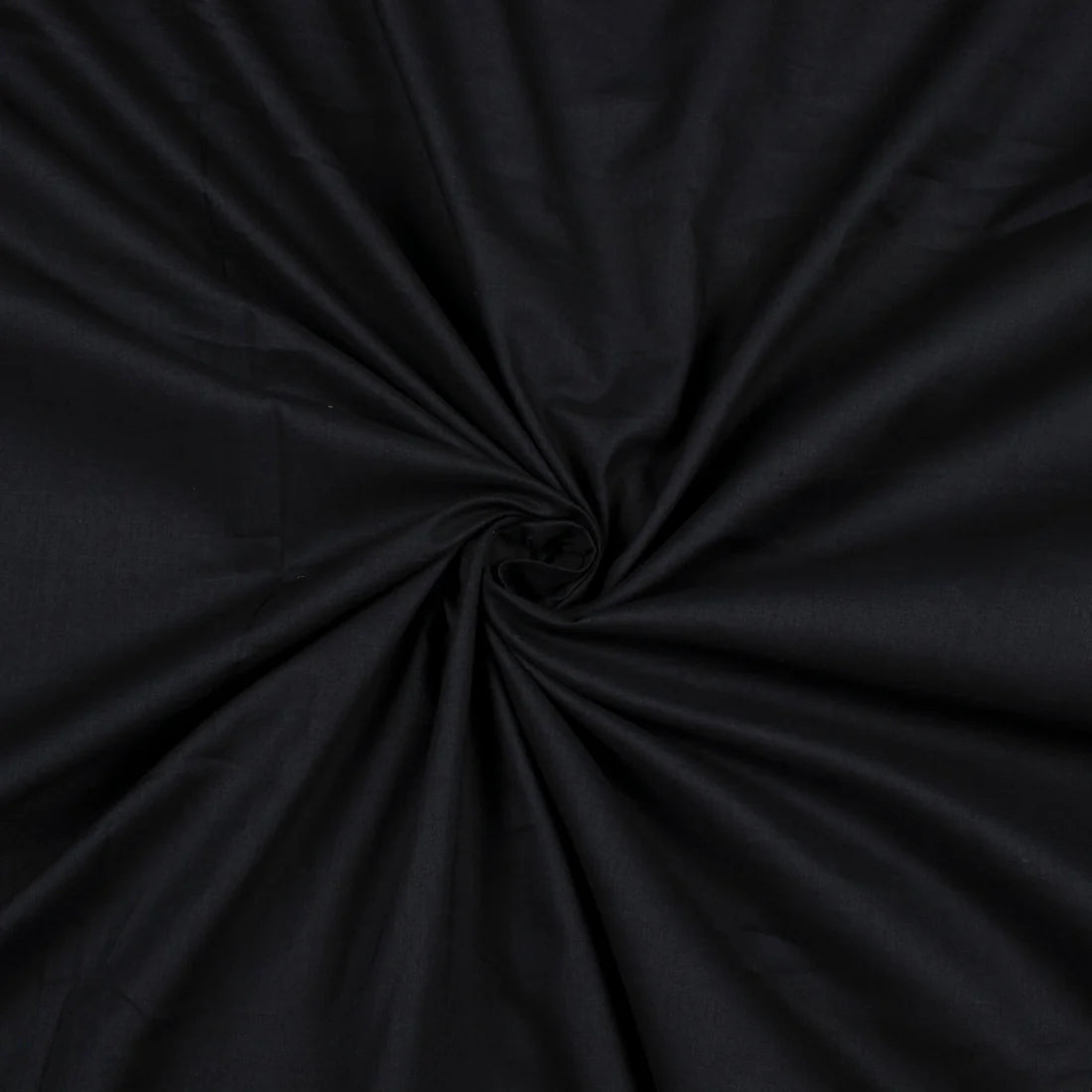 Black Plain Cotton Cambric Fabric