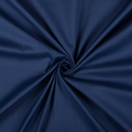 Dark Blue Plain Cotton Flex Fabric