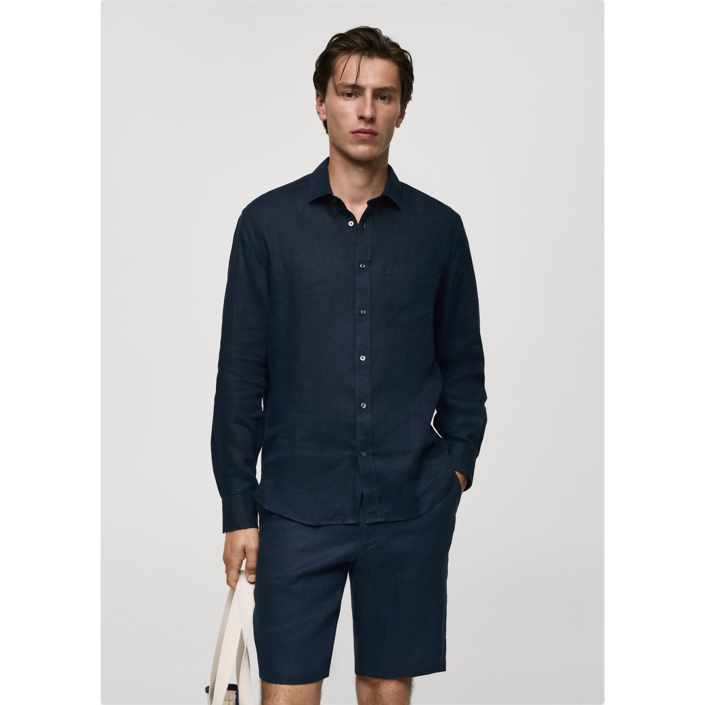 The Navy Linen Shirt.